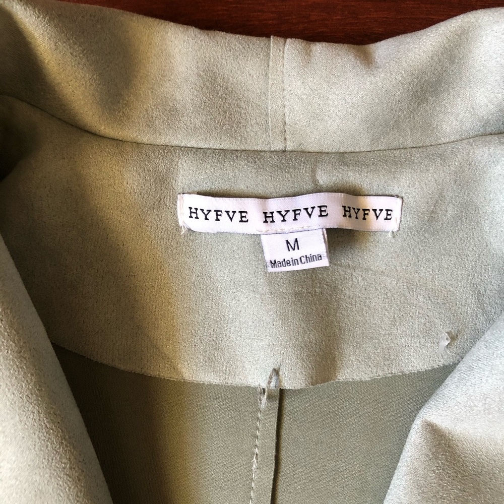HYFVE Faux Suede Coat, Front Pockets, Oversized, Open Front, Sz. M/NWOT - Picture 5 of 16